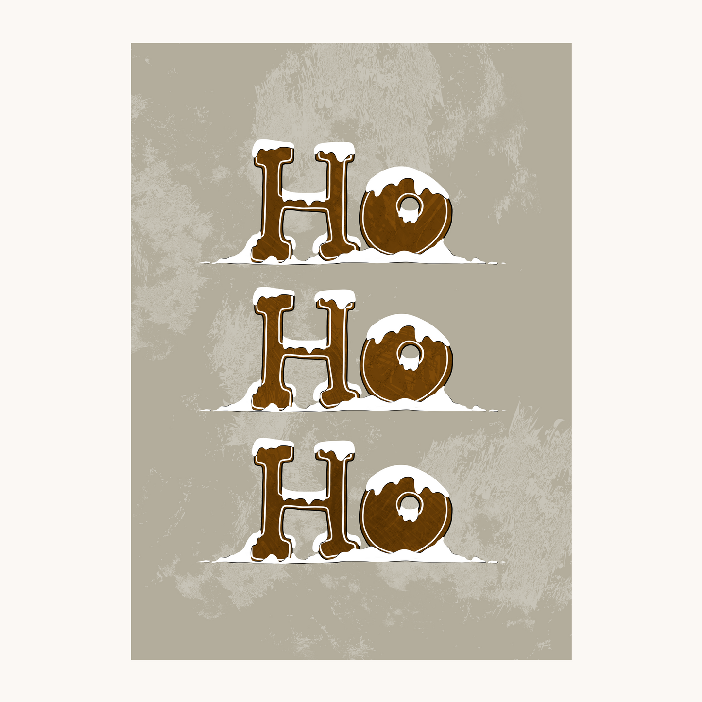 Gingerbread HoHoHo Poster