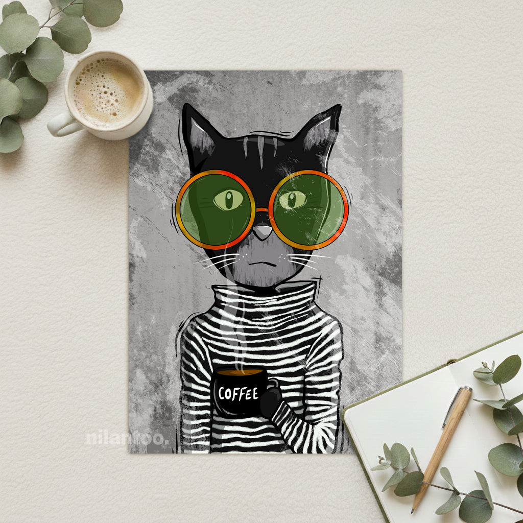 Coffee Cat Poster