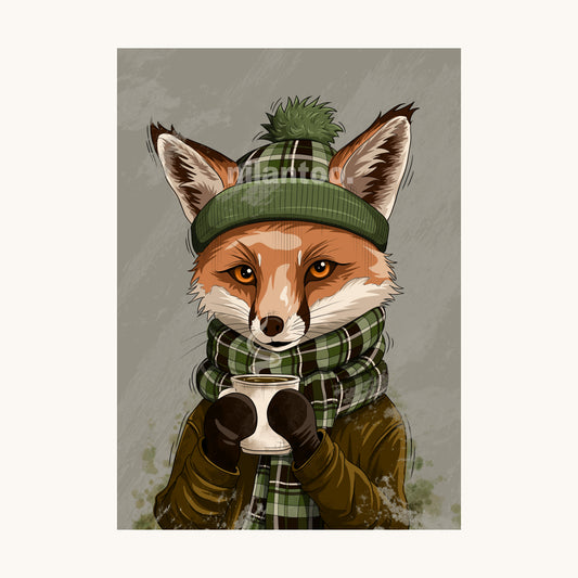 Cozy Fox Poster