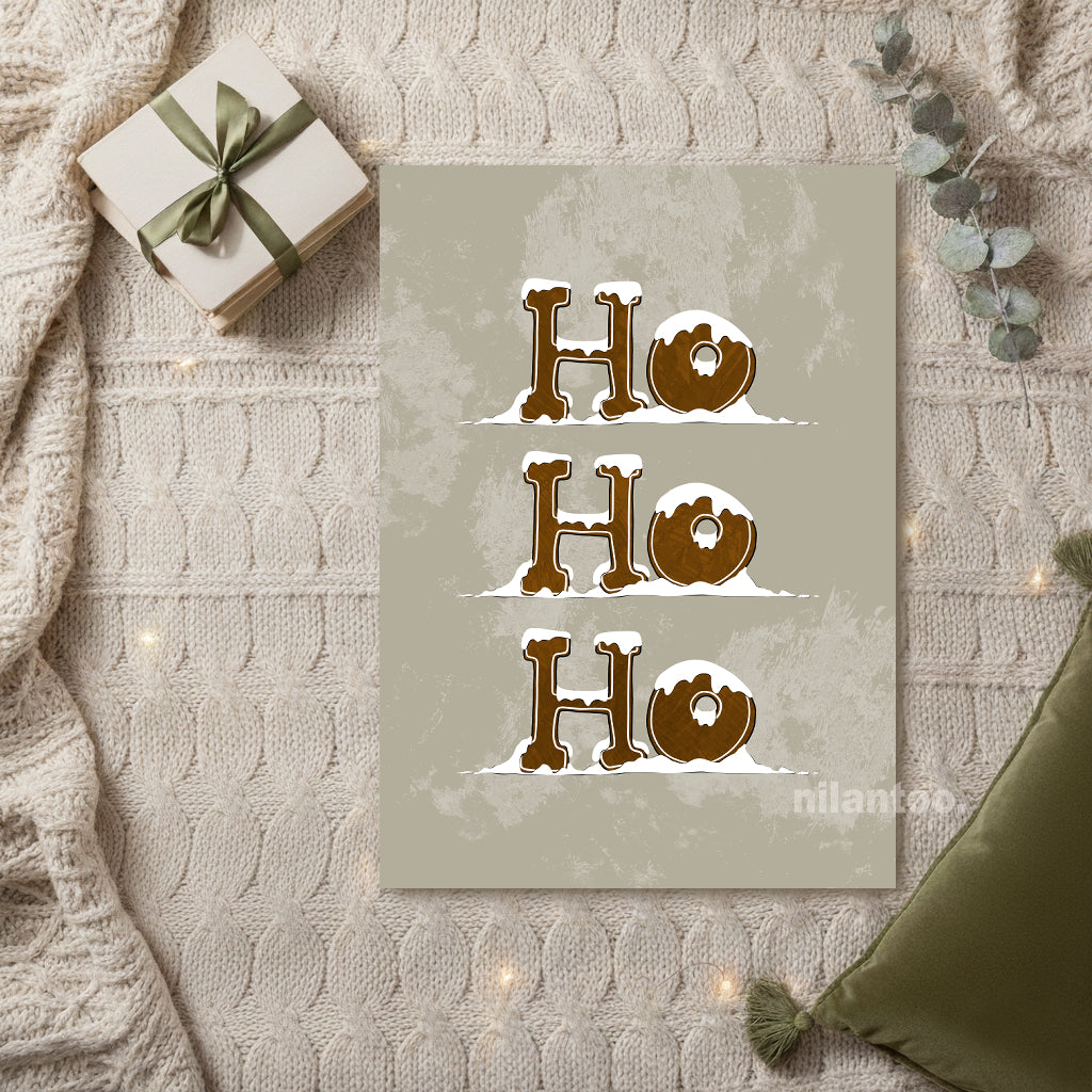 Gingerbread HoHoHo Poster