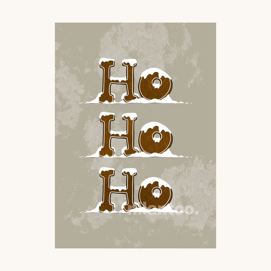 Gingerbread HoHoHo Poster