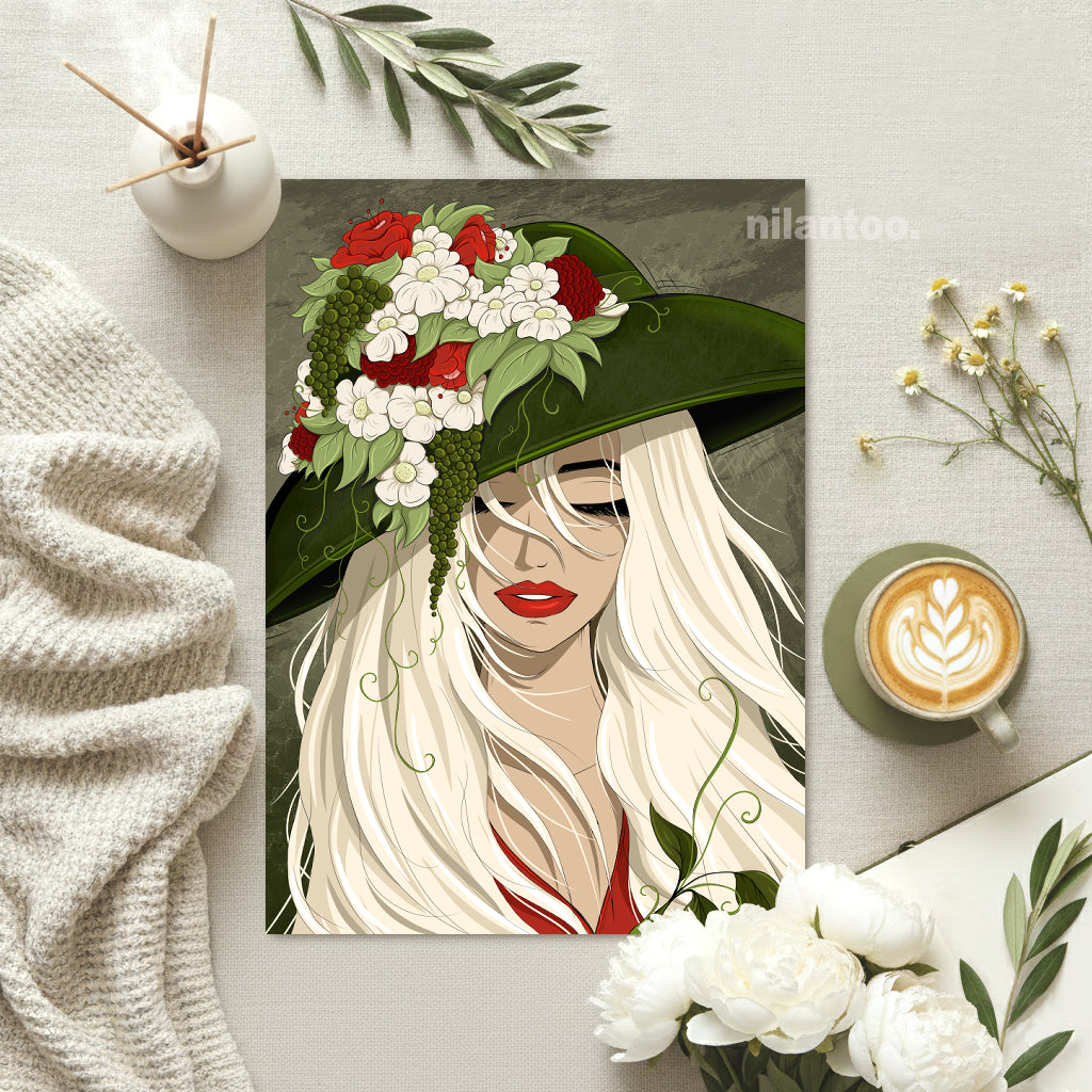 Lady In Bloom Poster