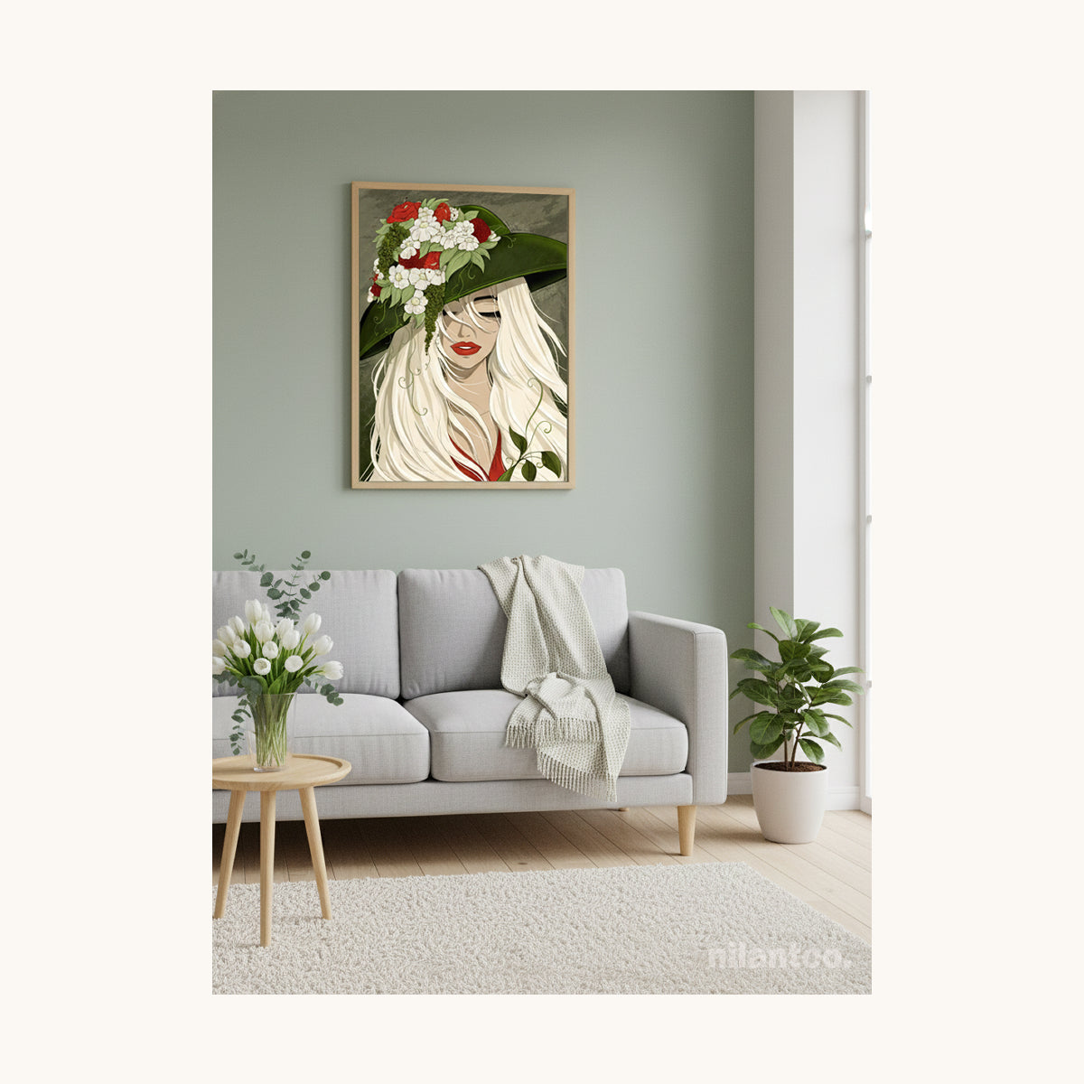 Lady In Bloom Poster