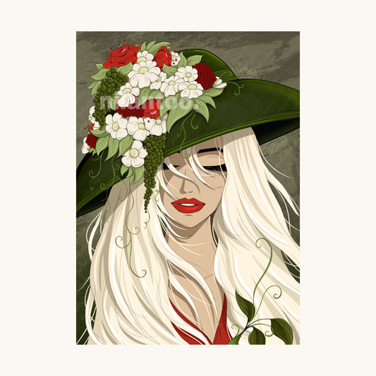 Lady In Bloom Poster