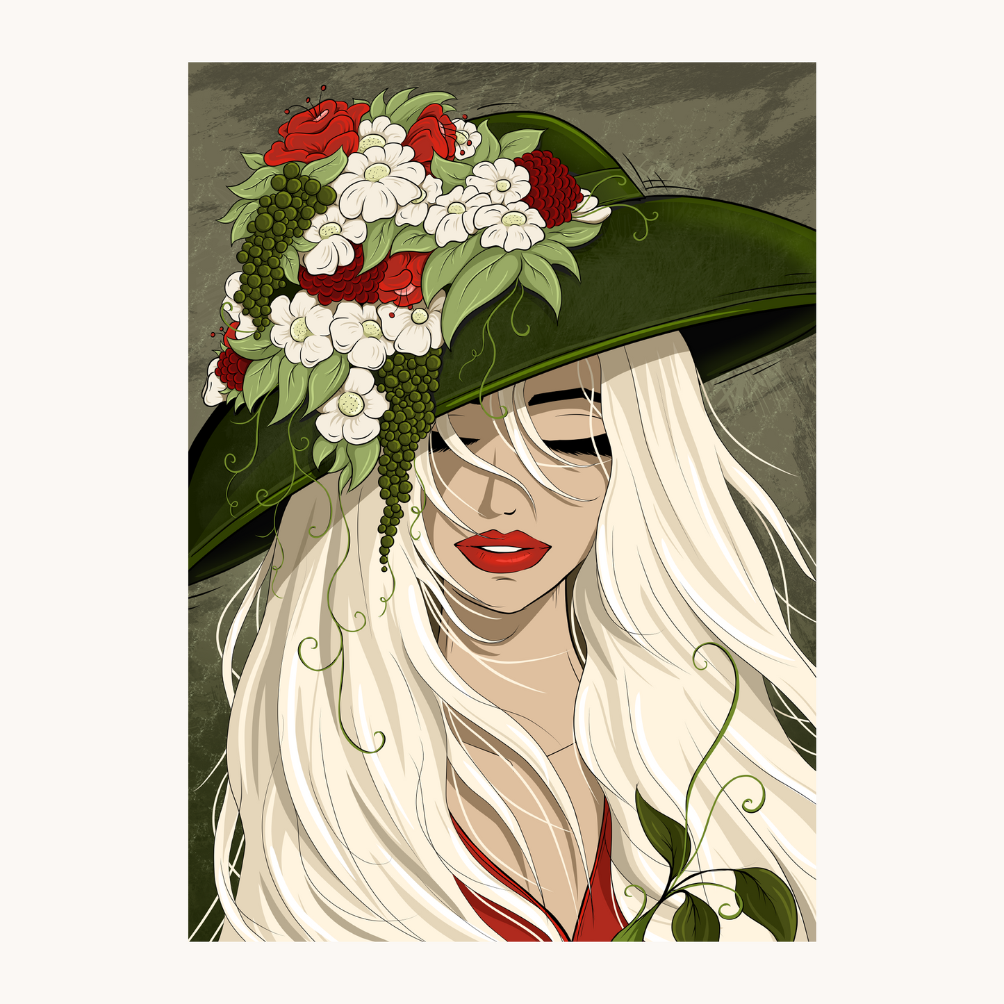 Lady In Bloom Poster