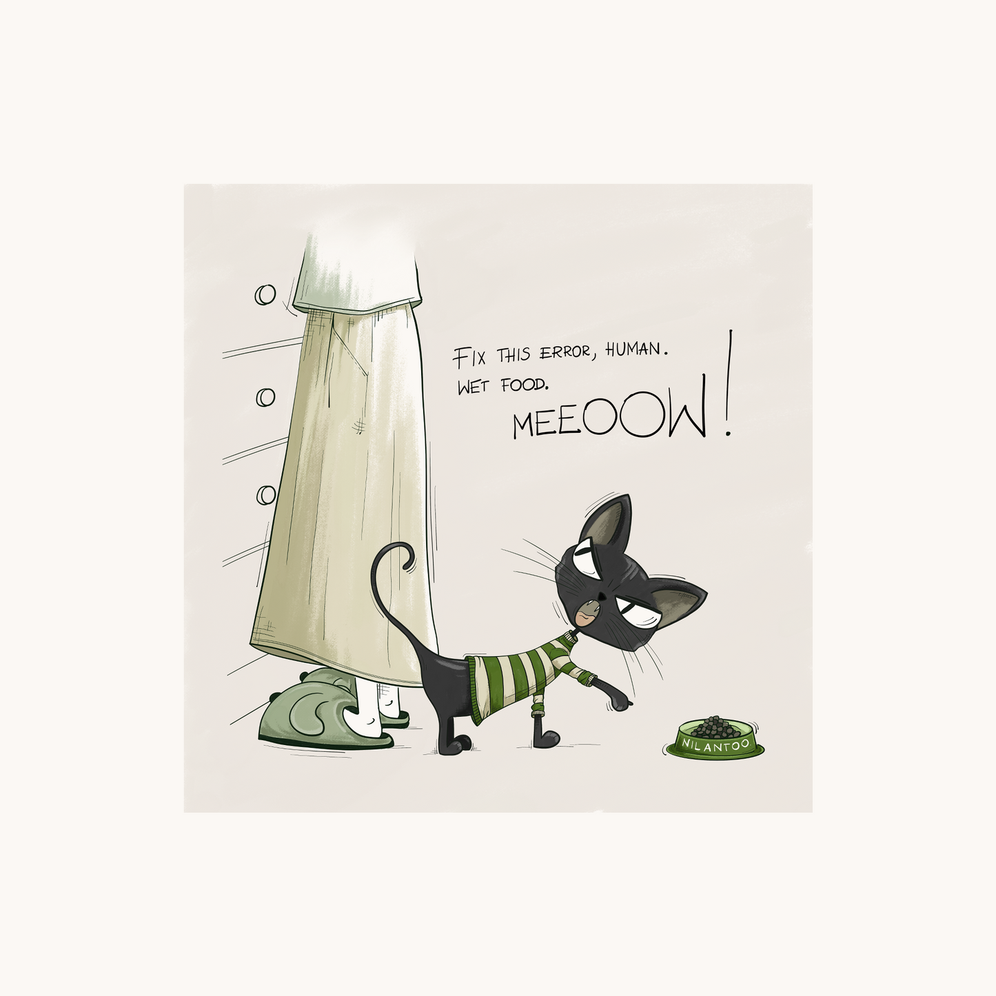 Nilly the Cat-Boss Poster – Wet Food