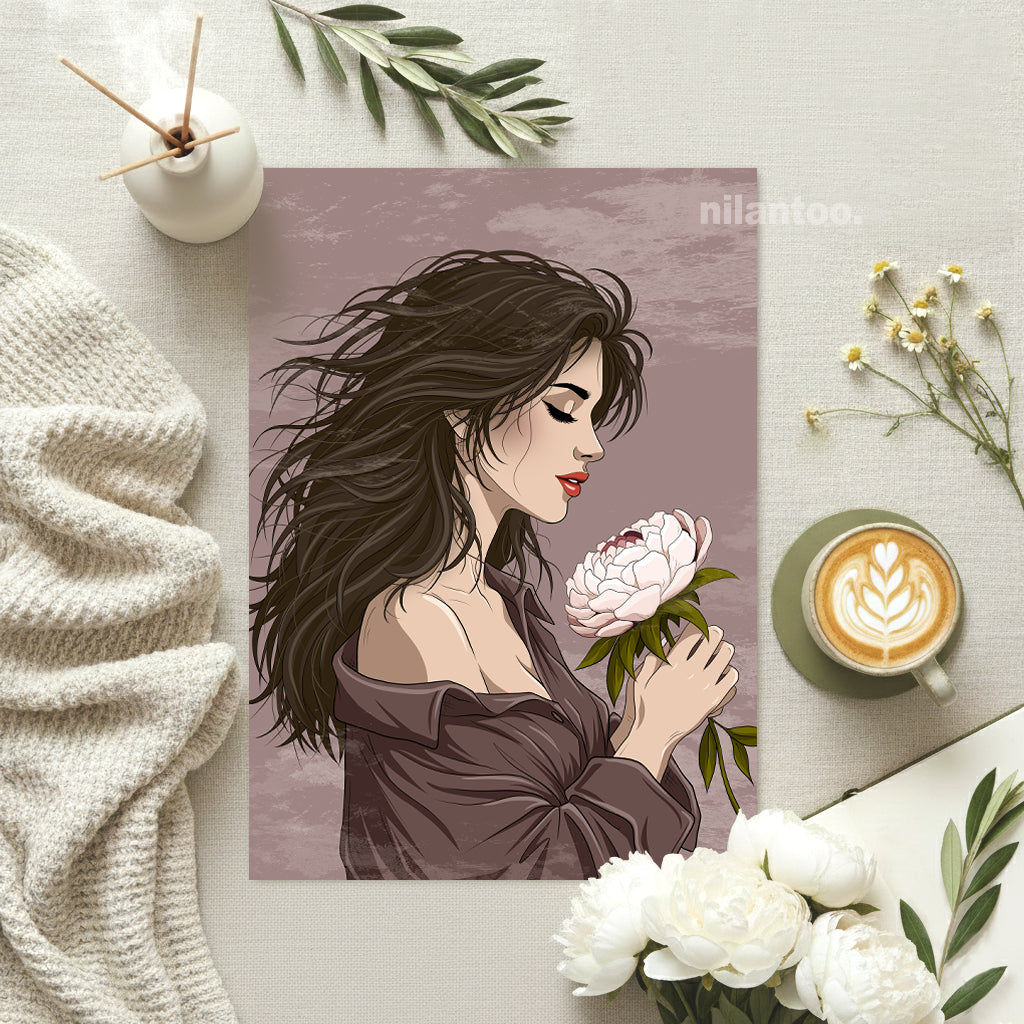 Peony Girl Poster